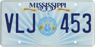 MS license plate VLJ453