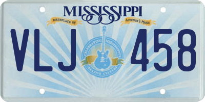 MS license plate VLJ458