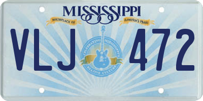 MS license plate VLJ472