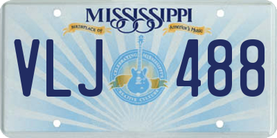 MS license plate VLJ488