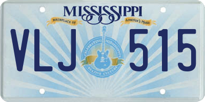 MS license plate VLJ515