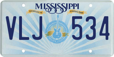 MS license plate VLJ534