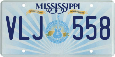 MS license plate VLJ558