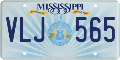 MS license plate VLJ565