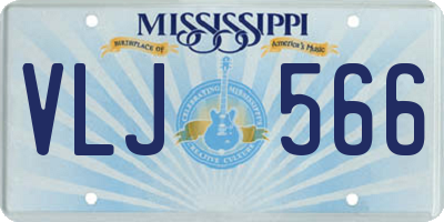 MS license plate VLJ566
