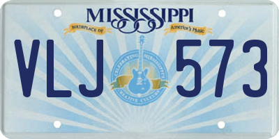 MS license plate VLJ573