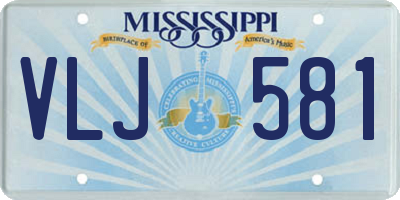 MS license plate VLJ581