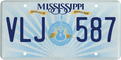 MS license plate VLJ587