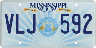 MS license plate VLJ592