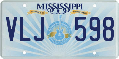 MS license plate VLJ598