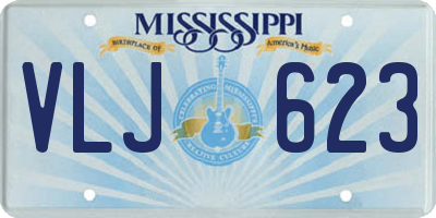 MS license plate VLJ623