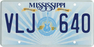 MS license plate VLJ640