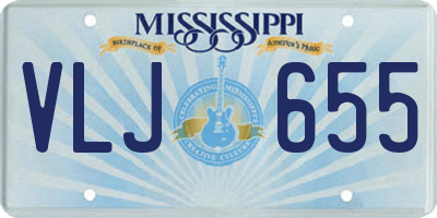 MS license plate VLJ655