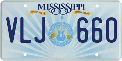 MS license plate VLJ660