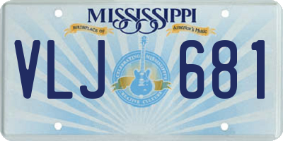 MS license plate VLJ681