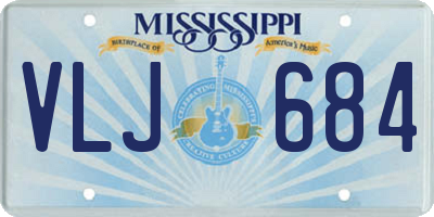 MS license plate VLJ684