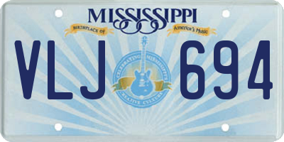 MS license plate VLJ694