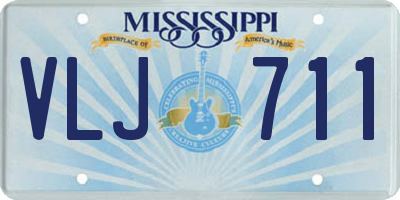 MS license plate VLJ711