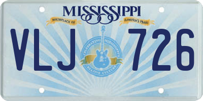 MS license plate VLJ726