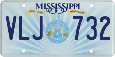 MS license plate VLJ732