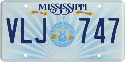 MS license plate VLJ747