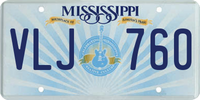 MS license plate VLJ760