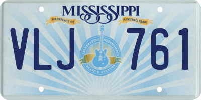 MS license plate VLJ761