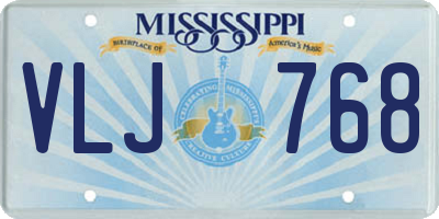 MS license plate VLJ768