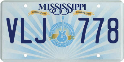 MS license plate VLJ778