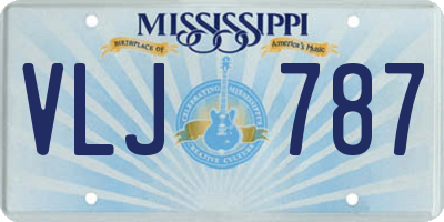 MS license plate VLJ787