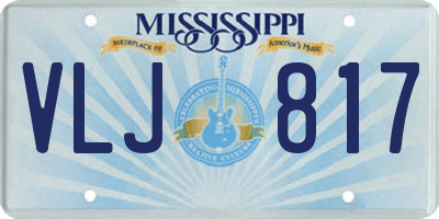 MS license plate VLJ817