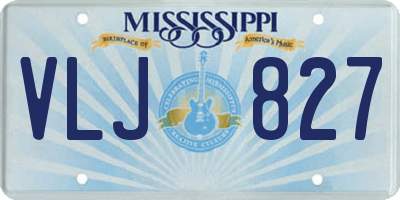 MS license plate VLJ827