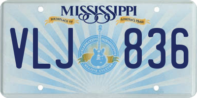 MS license plate VLJ836
