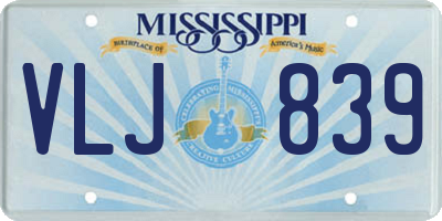 MS license plate VLJ839