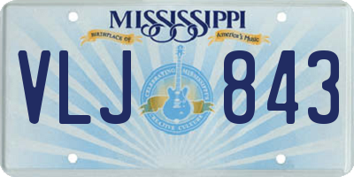 MS license plate VLJ843