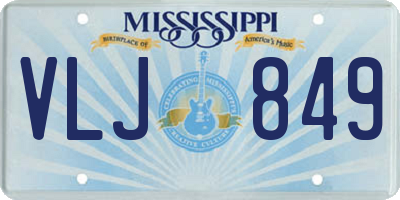 MS license plate VLJ849
