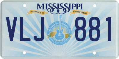 MS license plate VLJ881