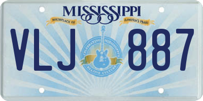 MS license plate VLJ887