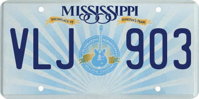 MS license plate VLJ903