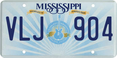 MS license plate VLJ904