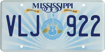 MS license plate VLJ922
