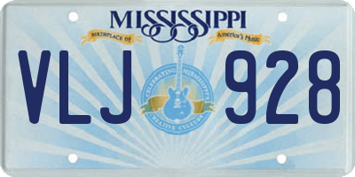 MS license plate VLJ928
