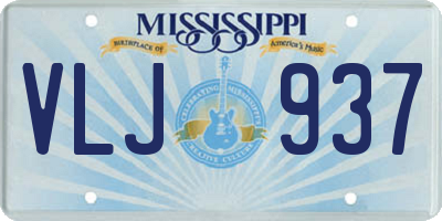 MS license plate VLJ937