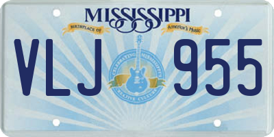 MS license plate VLJ955