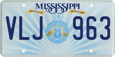 MS license plate VLJ963