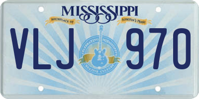 MS license plate VLJ970