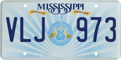 MS license plate VLJ973