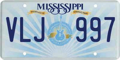 MS license plate VLJ997