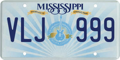 MS license plate VLJ999