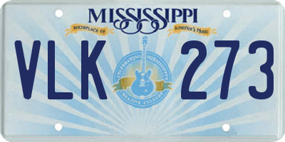 MS license plate VLK273